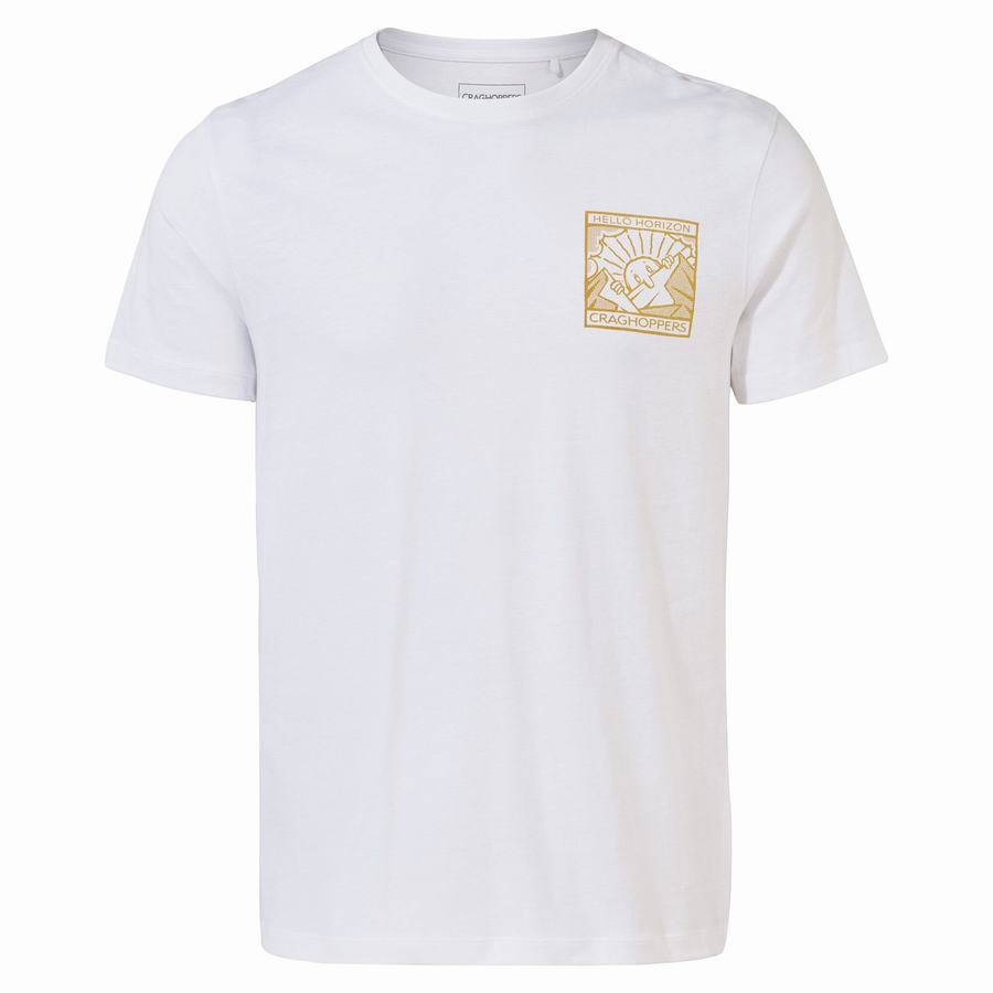 T Shirts Craghoppers Lugo Corta Sleeved Homme Blanche | VVU4712IY