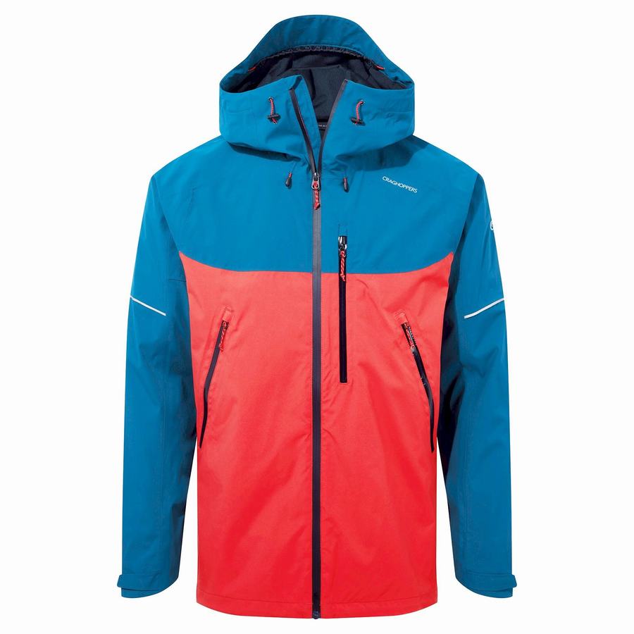 Vestes Craghoppers Imperméables Dynamic Homme Bleu Marine Bleu Orange Rouge | RJY6274LH
