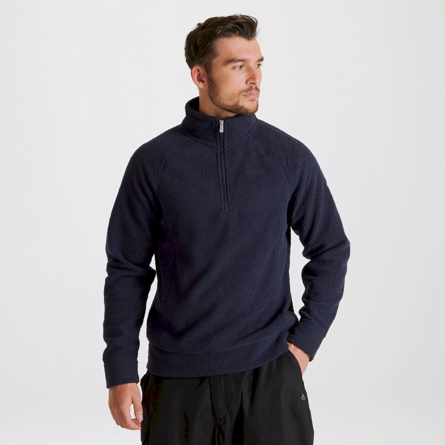 Chandails Craghoppers Cason Half-Zip Homme Bleu Bleu Marine | YDH935WI