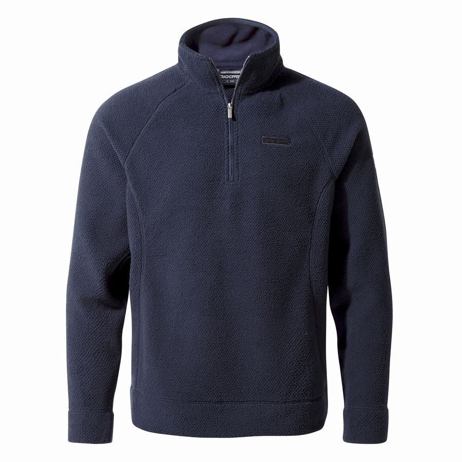 Chandails Craghoppers Cason Half-Zip Homme Bleu Bleu Marine | YDH935WI