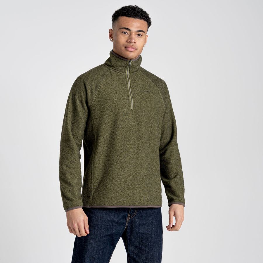 Chandails Craghoppers Durrus Half Zip Homme Vert Olive Vert | OJO291FI