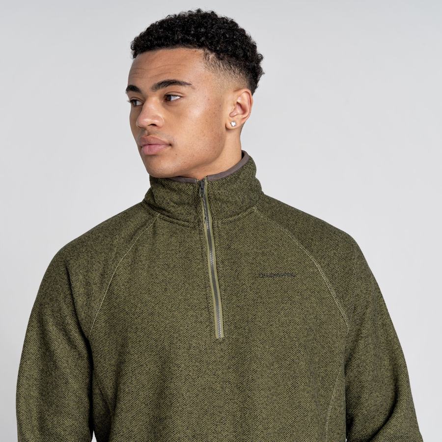 Chandails Craghoppers Durrus Half Zip Homme Vert Olive Vert | OJO291FI