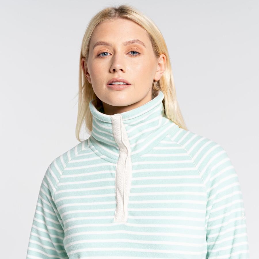 Chandails Craghoppers Ella Overhead Femme Vert Stripes | GUZ9699TN