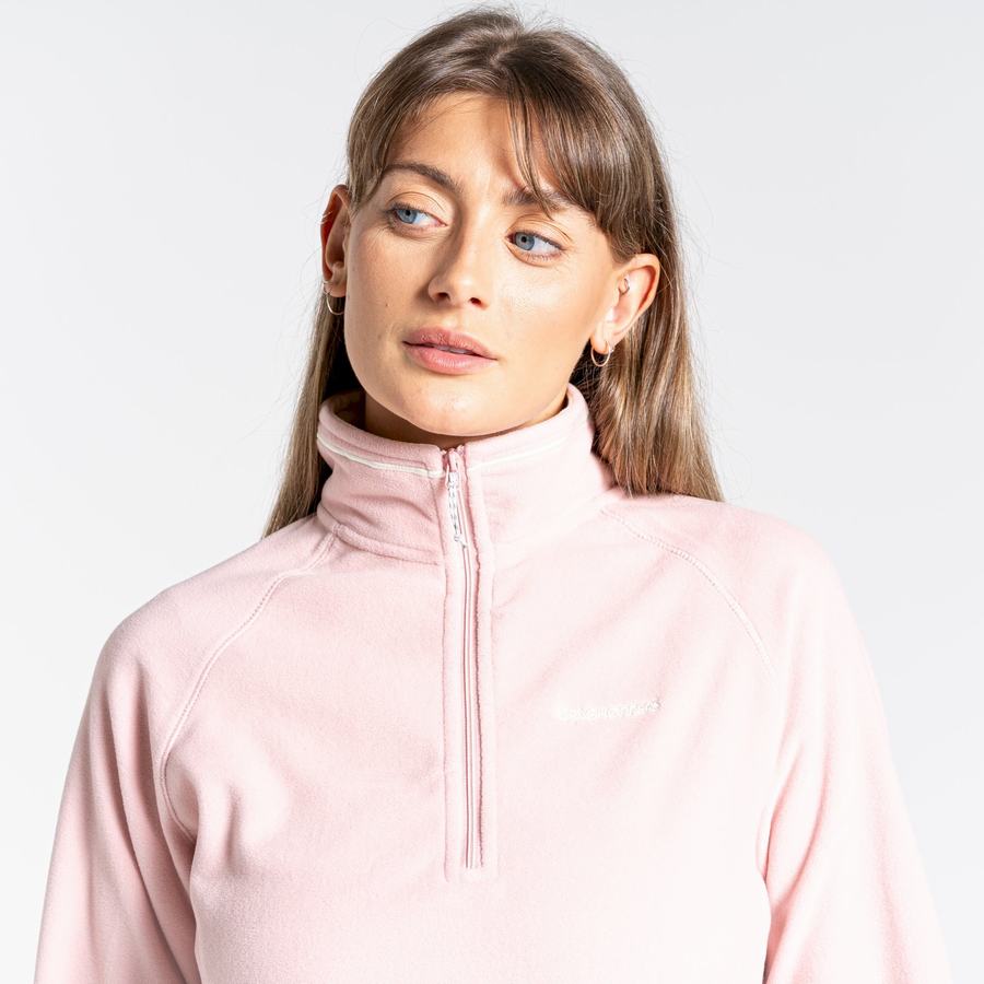 Chandails Craghoppers Miska Half Zip Femme Rose | ZHE9019WP