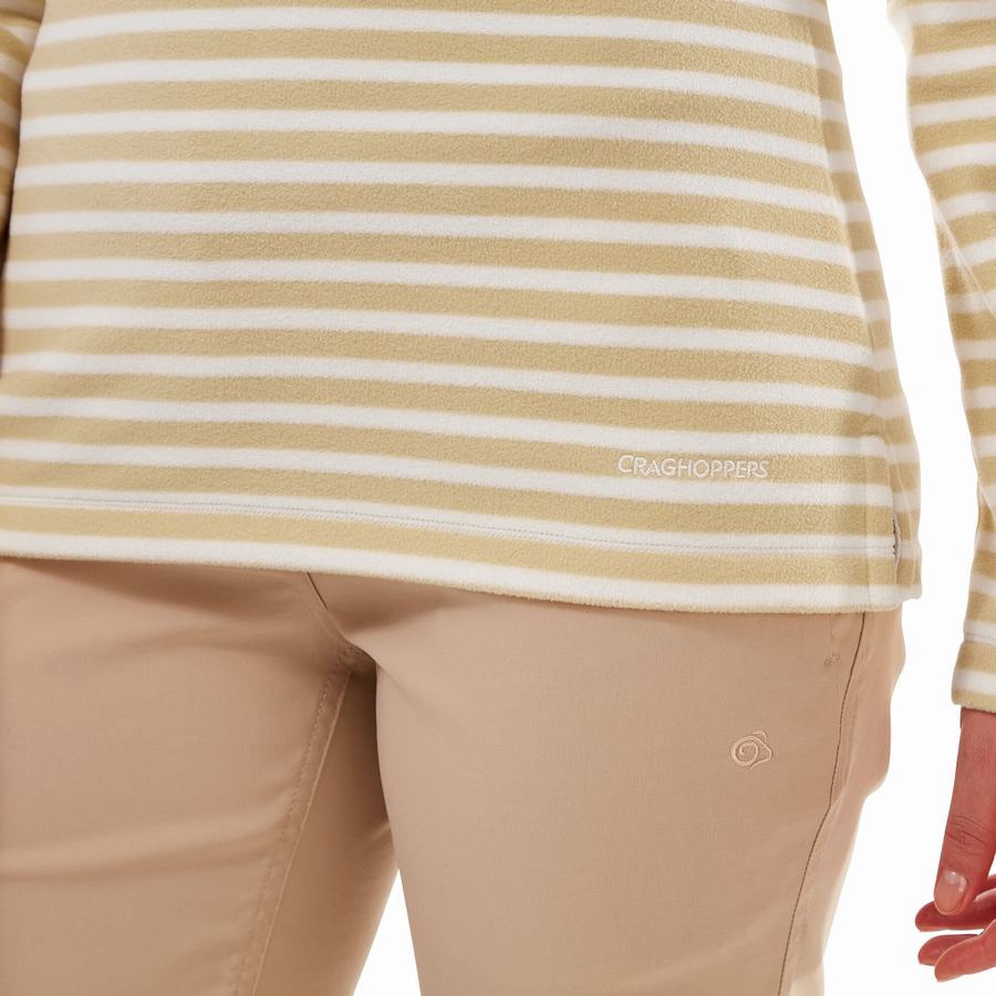 Chandails Craghoppers Natalia Half Zip Femme Jaune Stripes | UJE9751ZD