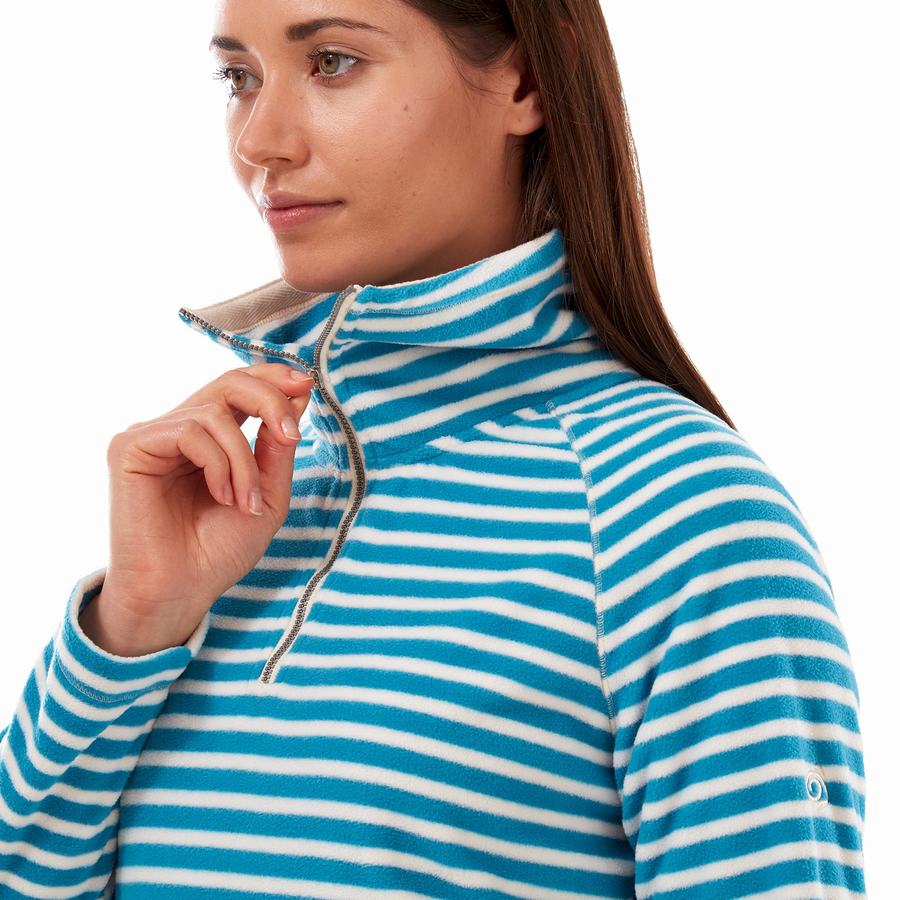 Chandails Craghoppers Natalia Half Zip Femme Bleu Marine Bleu Stripes | WEC8119YB