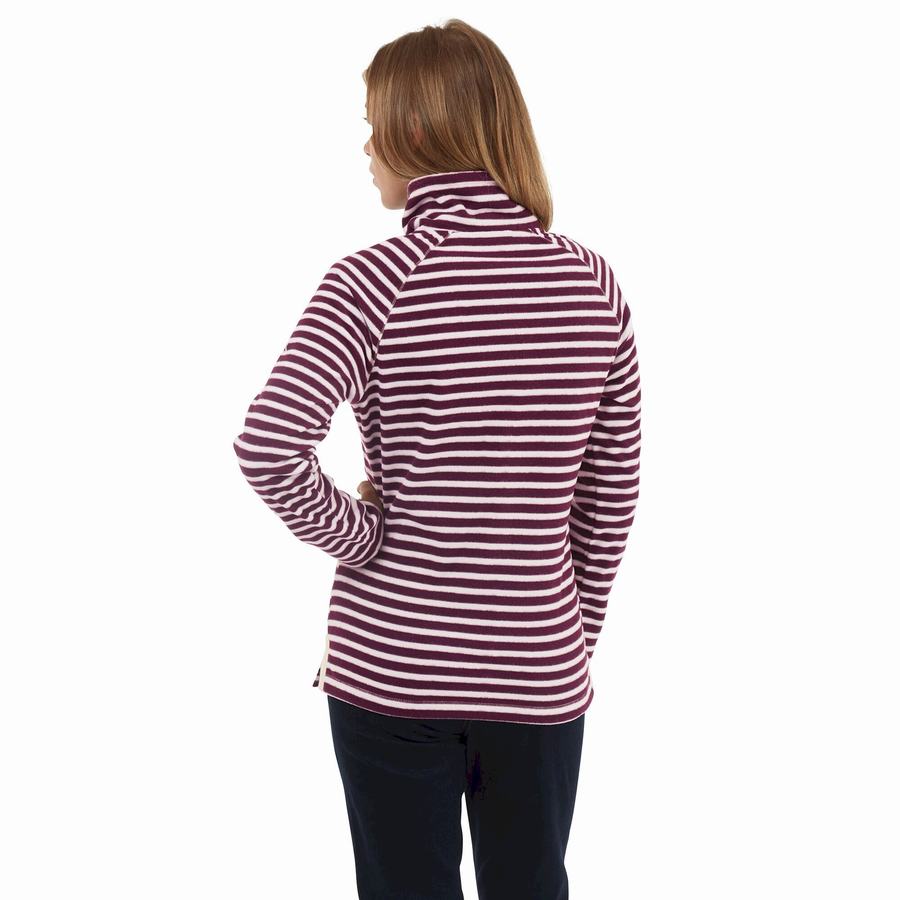 Chandails Craghoppers Natalia Half Zip Femme Violette Stripes | YEI9991KE