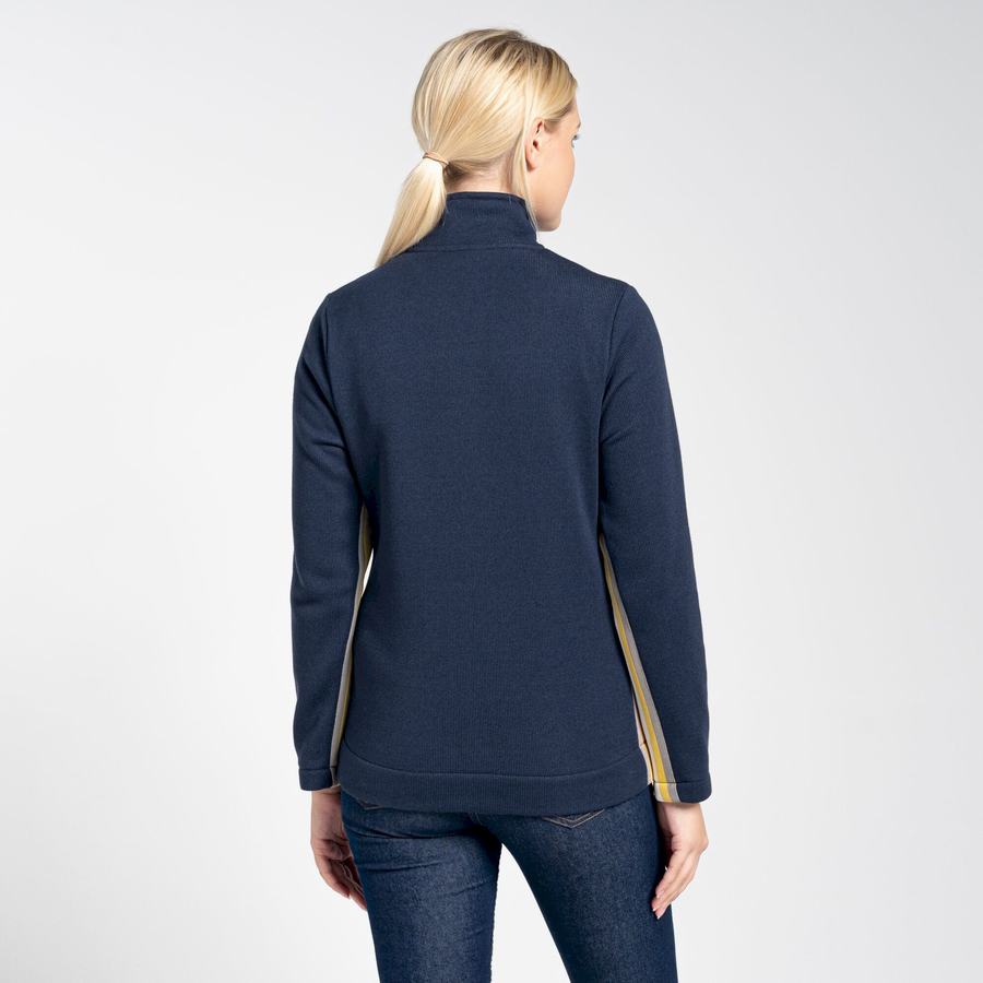 Chandails Craghoppers Pinalla Half Zip Femme Bleu Bleu Marine | QAF7161UO