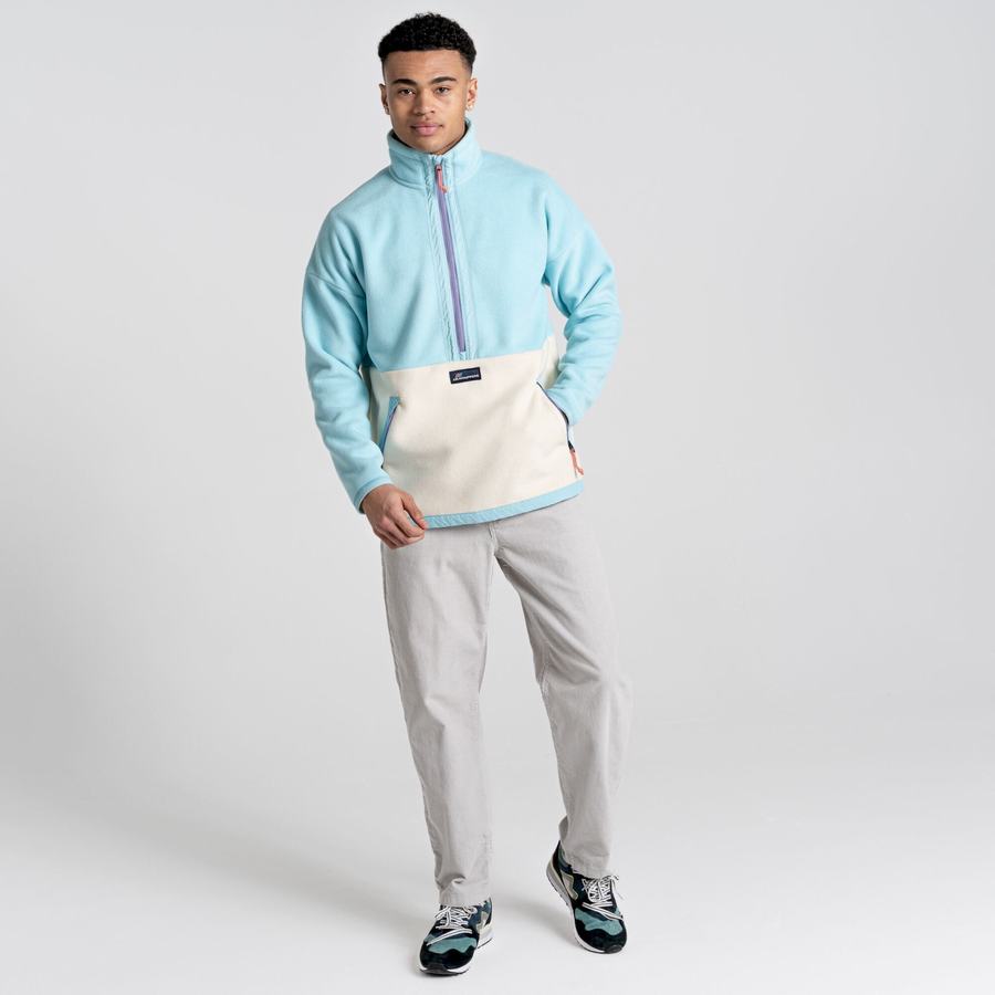 Chandails Craghoppers Spindle Half Zip Homme Turquoise Clair | RQC8358KP
