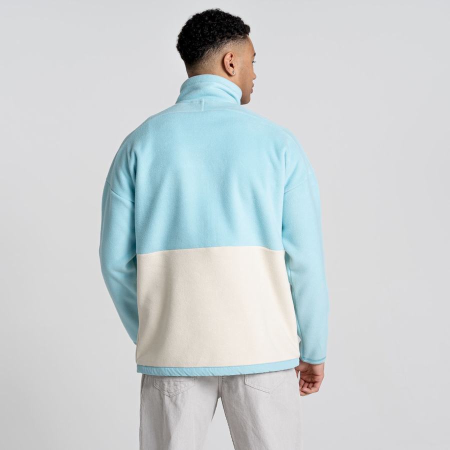 Chandails Craghoppers Spindle Half Zip Homme Turquoise Clair | RQC8358KP