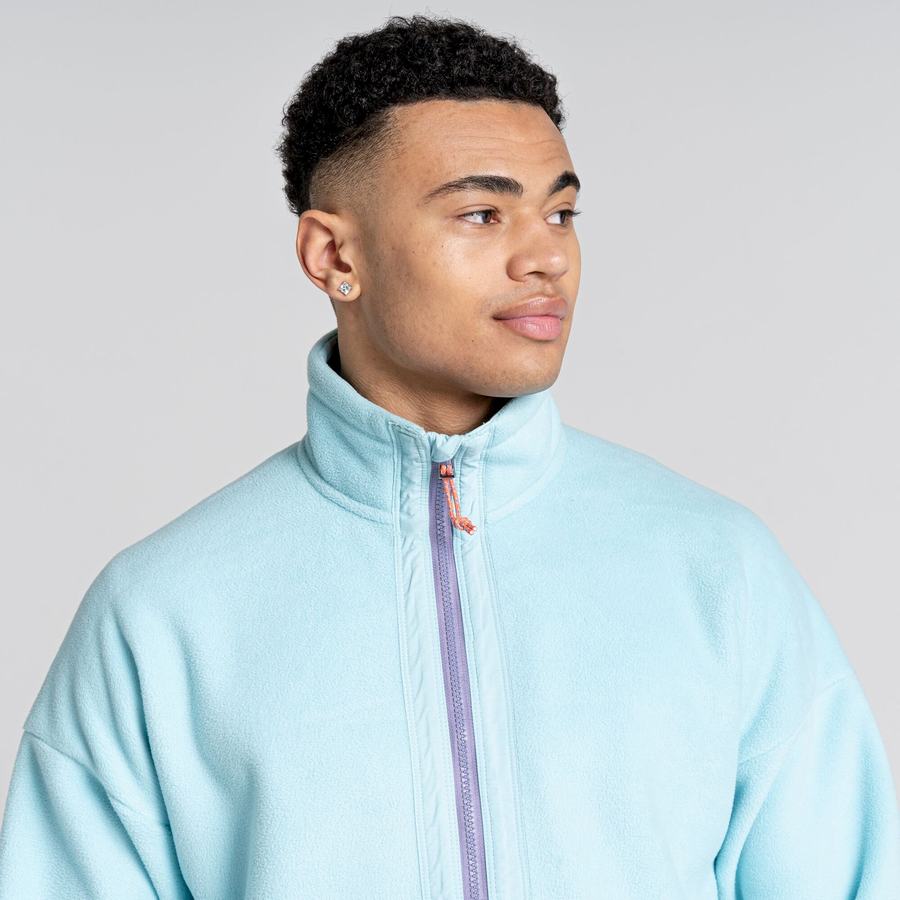 Chandails Craghoppers Spindle Half Zip Homme Turquoise Clair | RQC8358KP