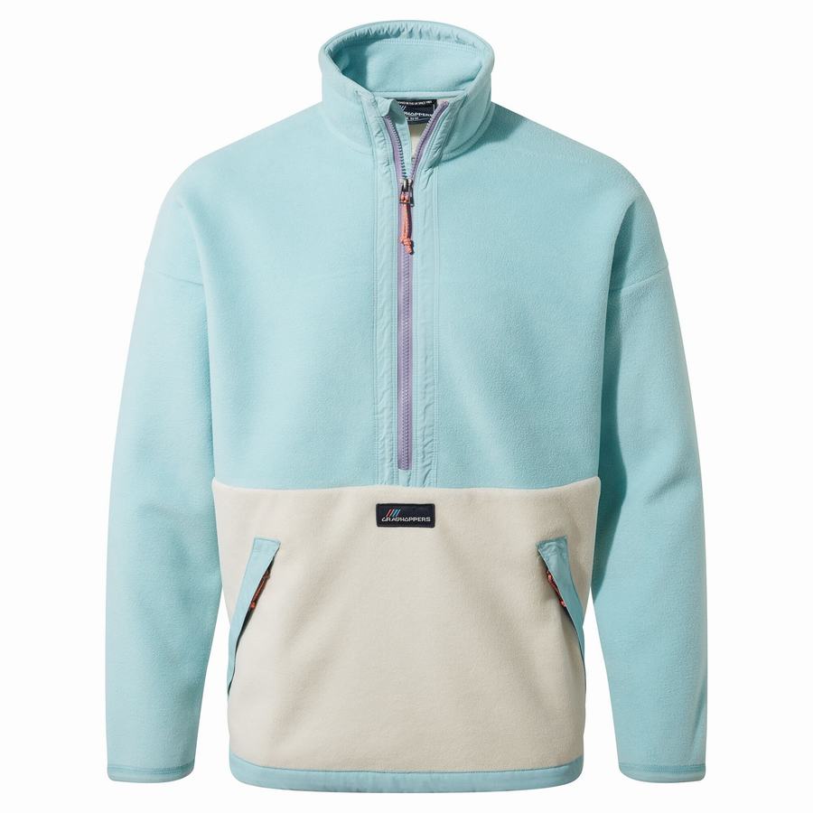 Chandails Craghoppers Spindle Half Zip Homme Turquoise Clair | RQC8358KP