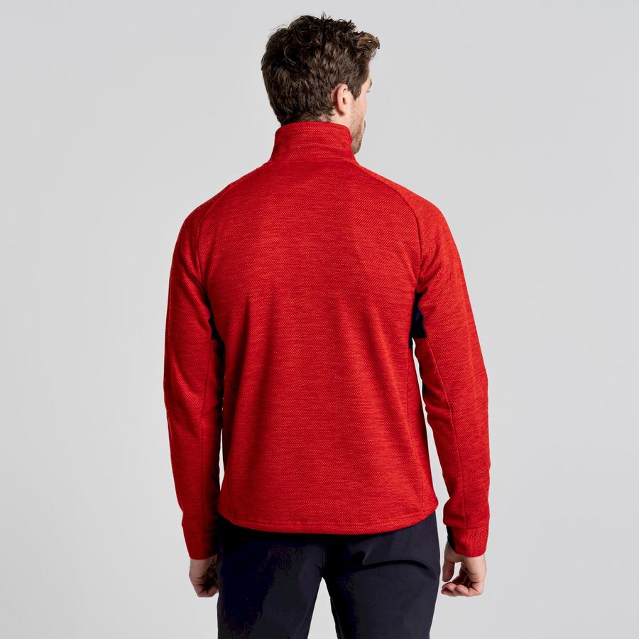 Chandails Craghoppers Tarbert Half Zip Homme Rouge | CYM8097MQ