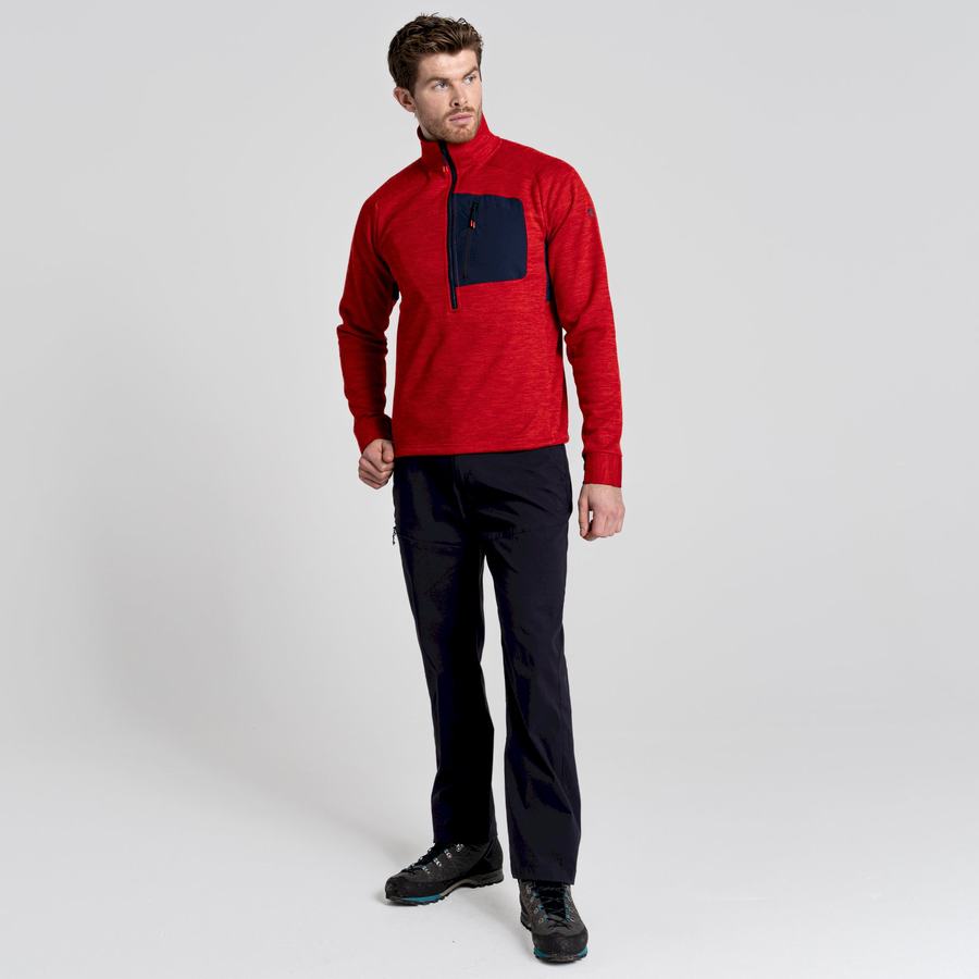Chandails Craghoppers Tarbert Half Zip Homme Rouge | CYM8097MQ