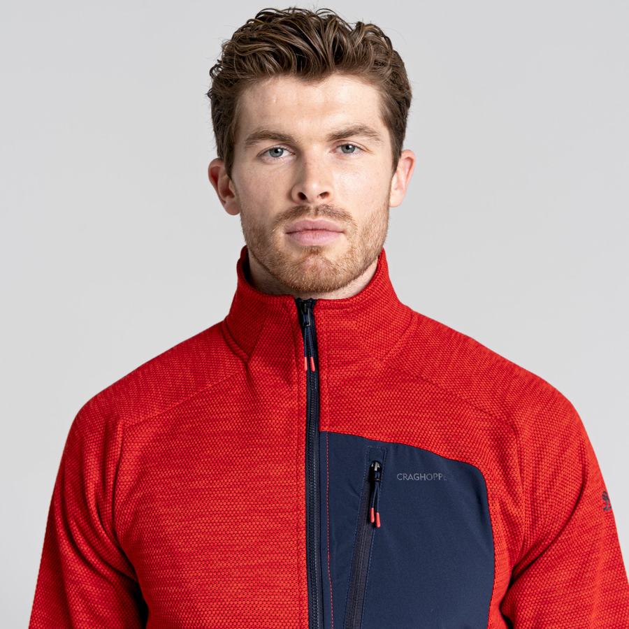 Chandails Craghoppers Tarbert Half Zip Homme Rouge | CYM8097MQ