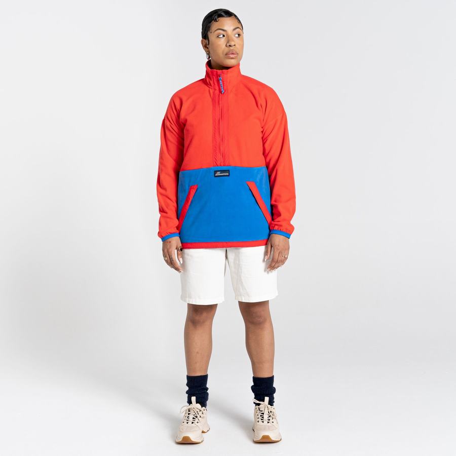 Chandails Craghoppers Welwood Half Zip Femme Orange Rouge Bleu | TAU645UO