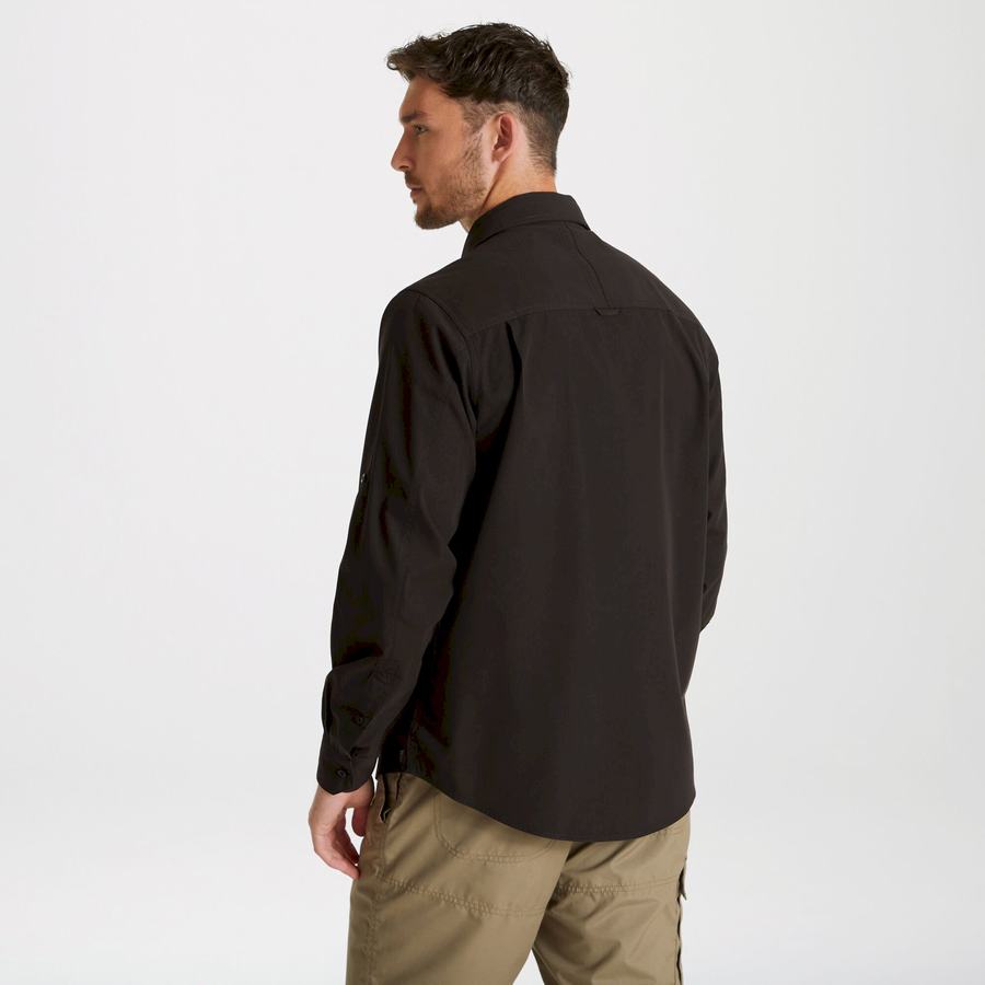 Chemises Craghoppers Expert Kiwi Long Sleeved Homme Noir | AGL1473JI