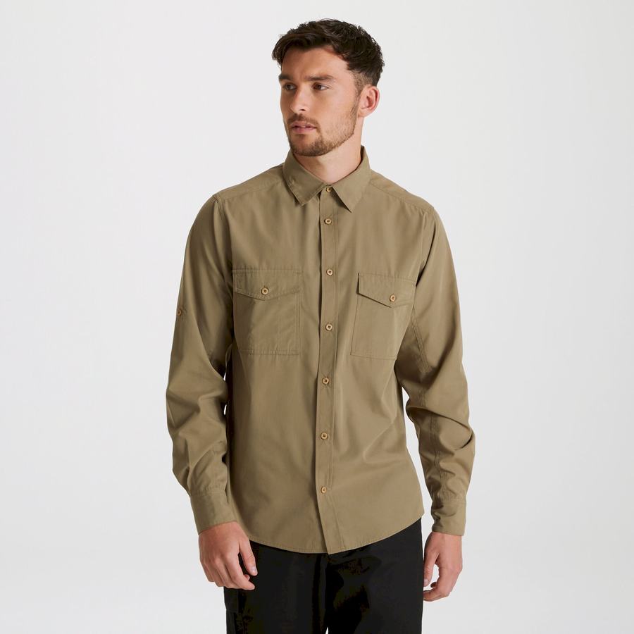 Chemises Craghoppers Expert Kiwi Long Sleeved Homme Vert | DZZ4877YZ