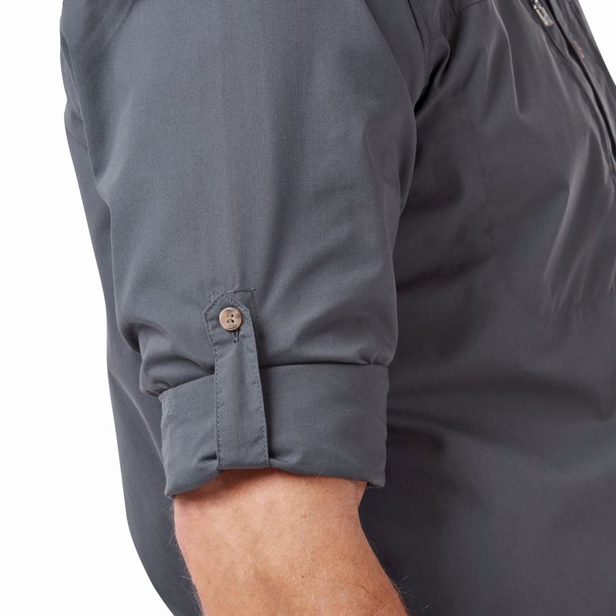 Chemises Craghoppers Kiwi Boulder Long Sleeved Homme Bleu | EFA8547GR