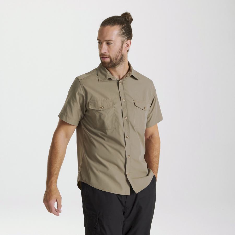 Chemises Craghoppers Kiwi Corta Sleeved Homme Vert Foncé | LJL80100JH