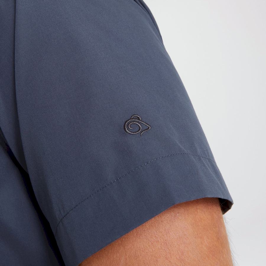 Chemises Craghoppers Kiwi Corta Sleeved Homme Bleu | XCF2715UY