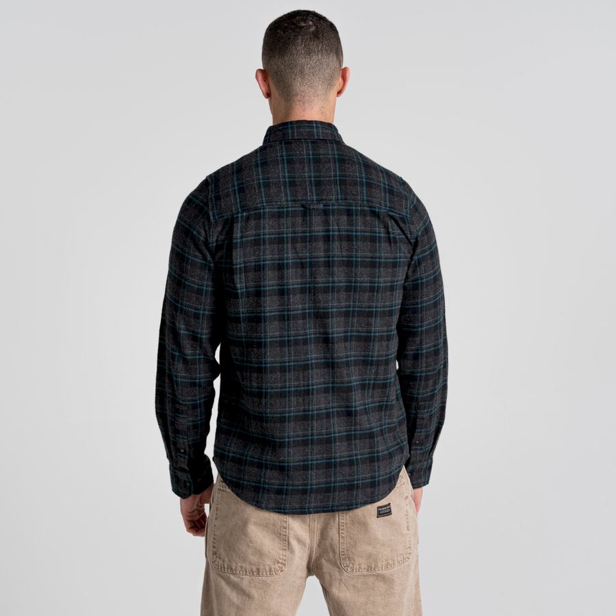 Chemises Craghoppers Kiwi IV Long Sleeved Check Homme Noir | DAA579DB