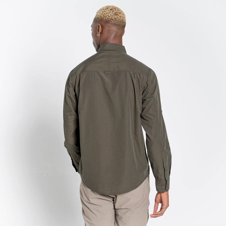 Chemises Craghoppers Kiwi Long Sleeved Homme Vert | CLF2495FX