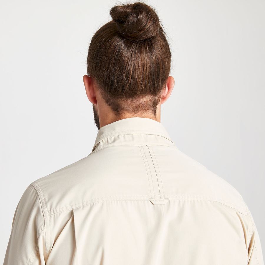 Chemises Craghoppers Kiwi Long Sleeved Homme Beige | SNR3562OI