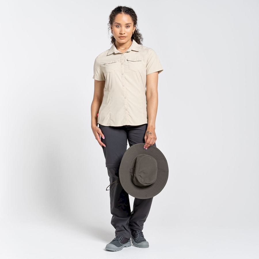 Chemises Craghoppers NosiLife Adventure II Corta Sleeved Femme Marron | AJH9267GM