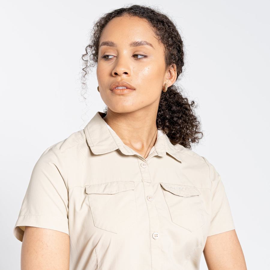 Chemises Craghoppers NosiLife Adventure II Corta Sleeved Femme Marron | AJH9267GM