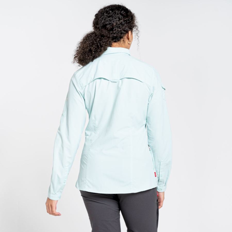 Chemises Craghoppers NosiLife Adventure II Long Sleeved Femme Vert | IRW514PB