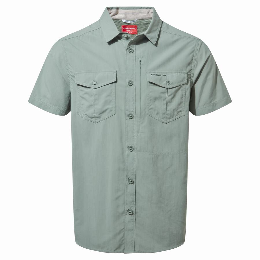 Chemises Craghoppers NosiLife Adventure II Corta Sleeved Homme Vert Olive | OUU263JE