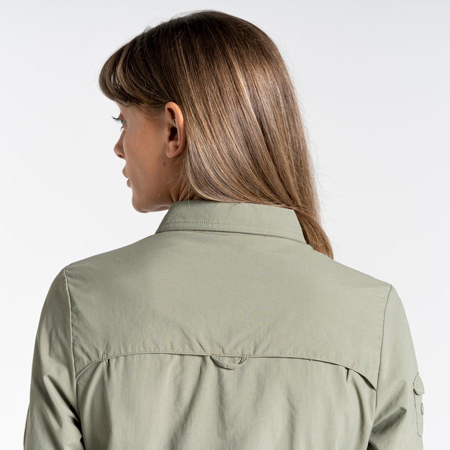 Chemises Craghoppers NosiLife Adventure II Long Sleeved Femme Vert Foncé | VRU8842KD