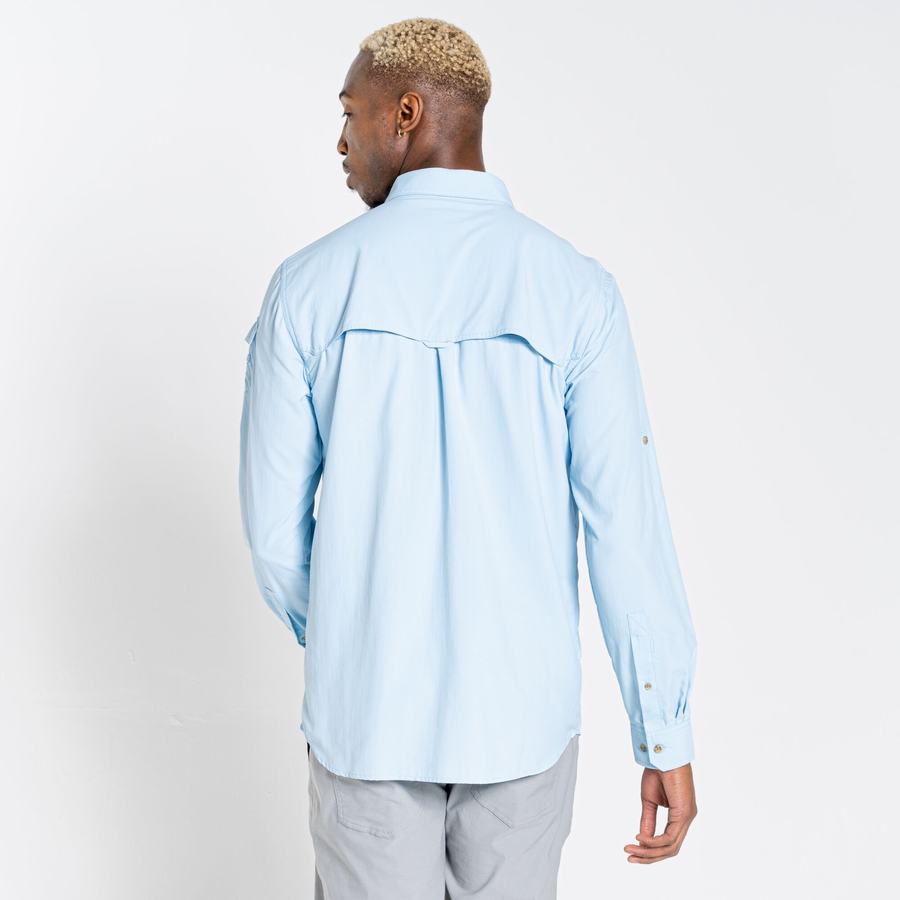 Chemises Craghoppers NosiLife Adventure II Long Sleeved Homme Bleu | WPN763QC