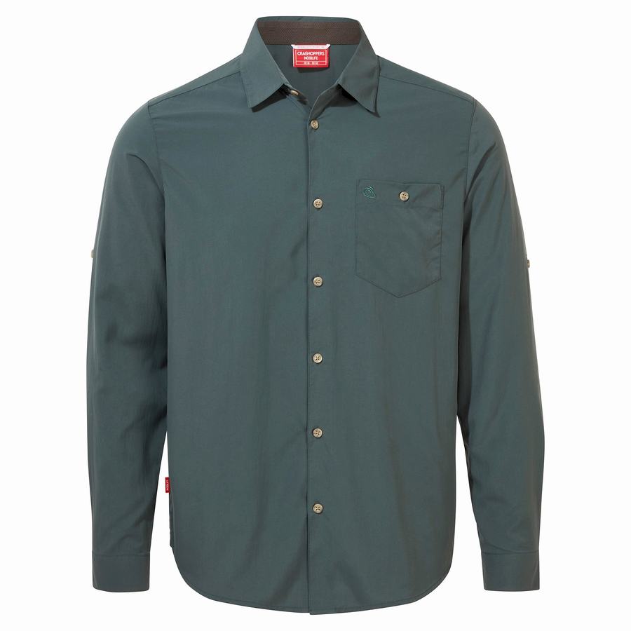 Chemises Craghoppers NosiLife Nuoro Long Sleeved Homme Vert | HGE1618KV