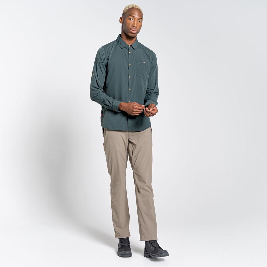 Chemises Craghoppers NosiLife Nuoro Long Sleeved Homme Vert | HGE1618KV