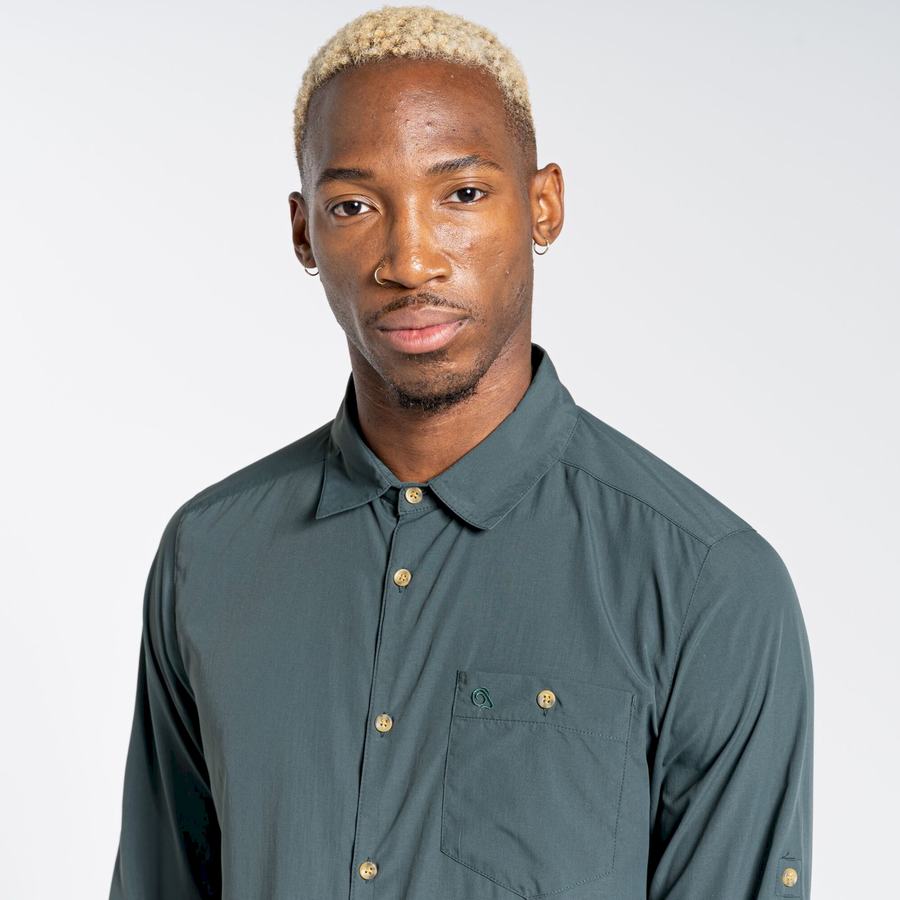 Chemises Craghoppers NosiLife Nuoro Long Sleeved Homme Vert | HGE1618KV