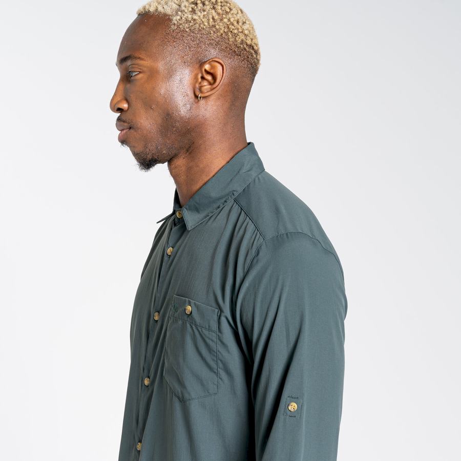 Chemises Craghoppers NosiLife Nuoro Long Sleeved Homme Vert | HGE1618KV