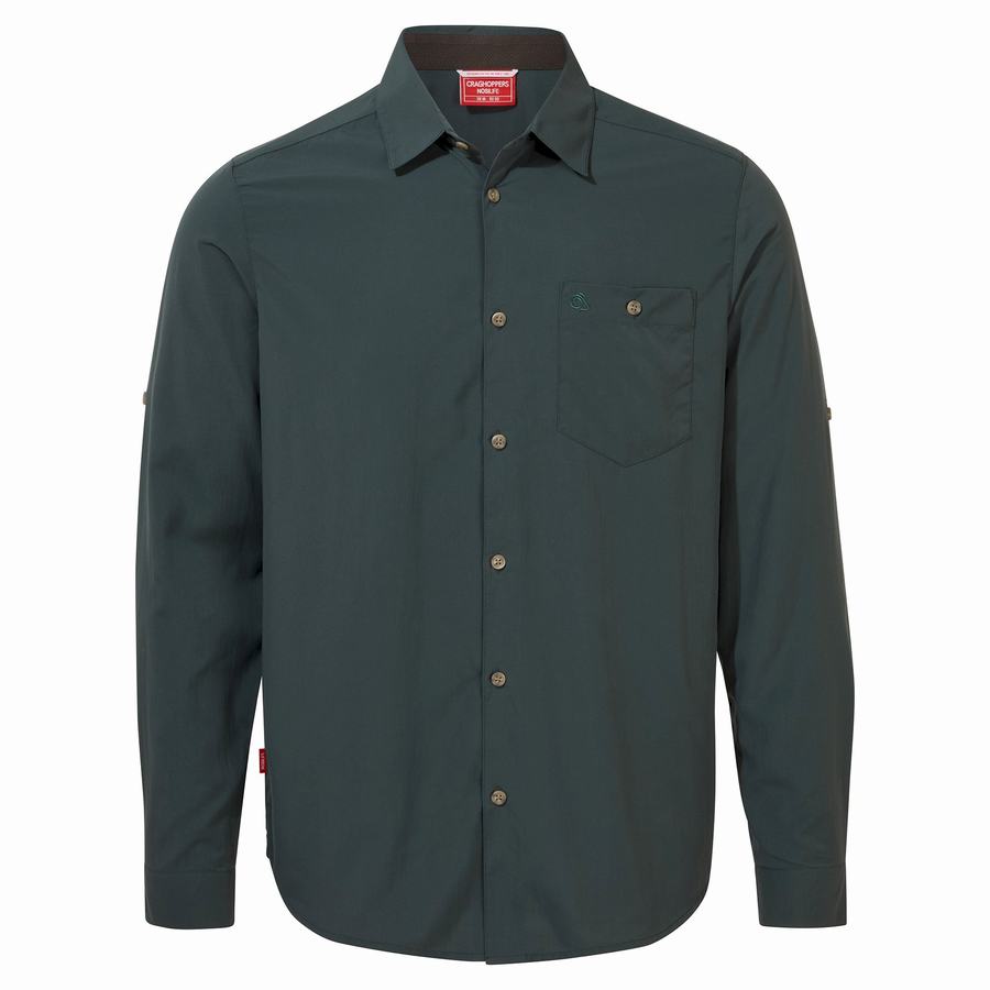 Chemises Craghoppers NosiLife Nuoro Long Sleeved Homme Vert | HGE1618KV