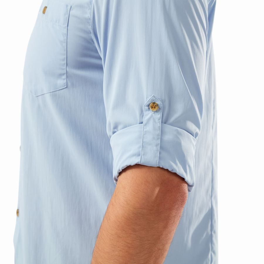 Chemises Craghoppers NosiLife Nuoro Long Sleeved Homme Bleu | VFS1961SU