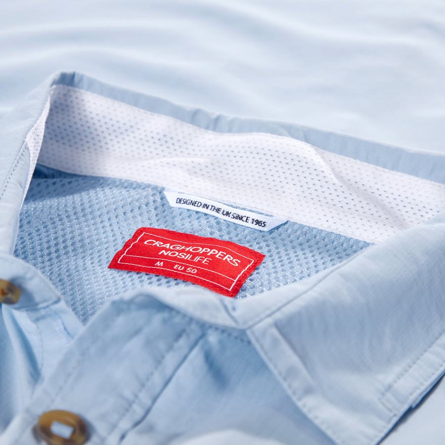 Chemises Craghoppers NosiLife Nuoro Long Sleeved Homme Bleu | VFS1961SU