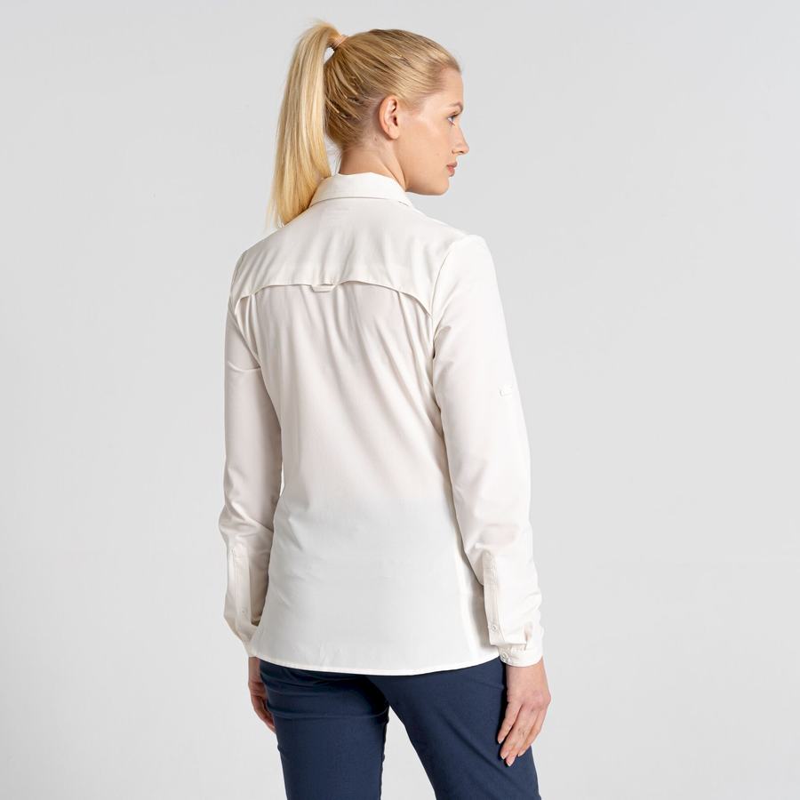 Chemises Craghoppers NosiLife Pro IV Long Sleeved Femme Blanche | TYV4245OL