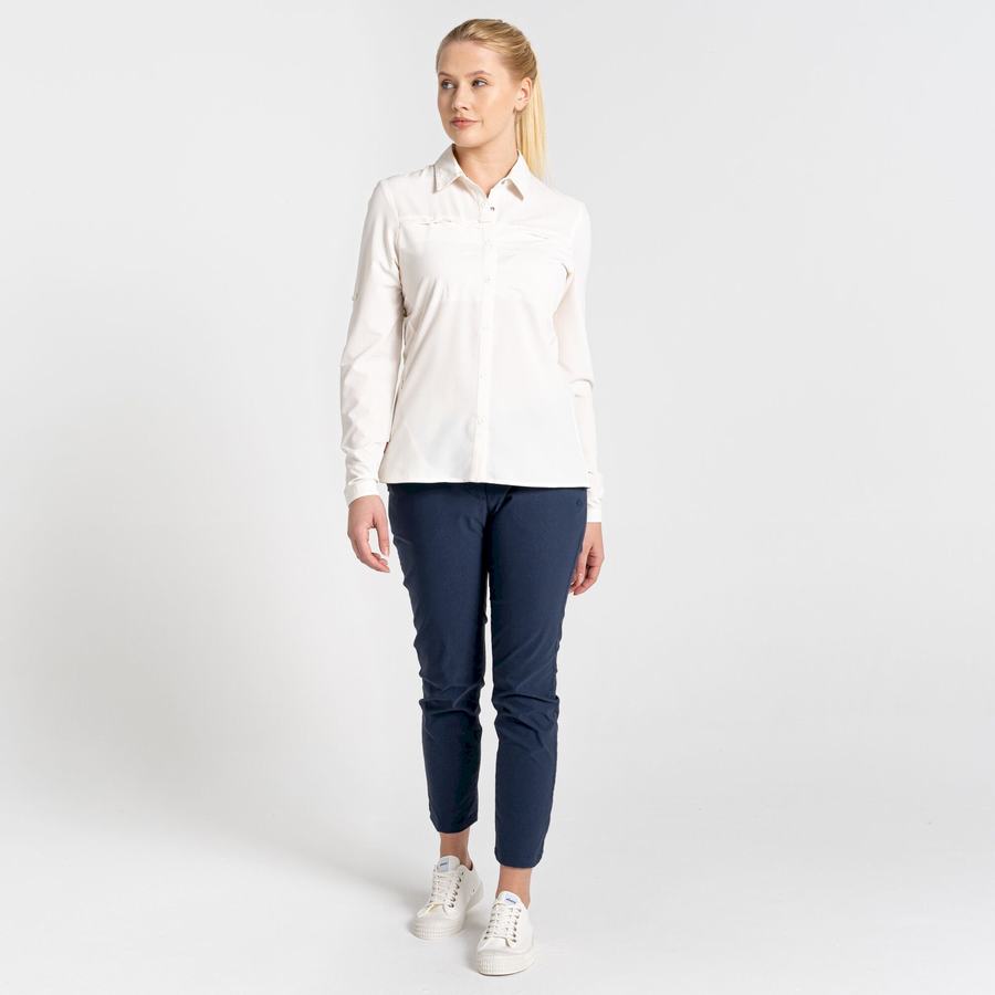 Chemises Craghoppers NosiLife Pro IV Long Sleeved Femme Blanche | TYV4245OL