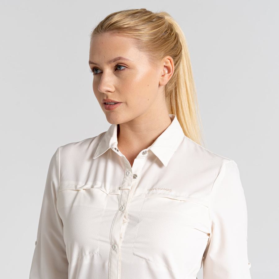 Chemises Craghoppers NosiLife Pro IV Long Sleeved Femme Blanche | TYV4245OL