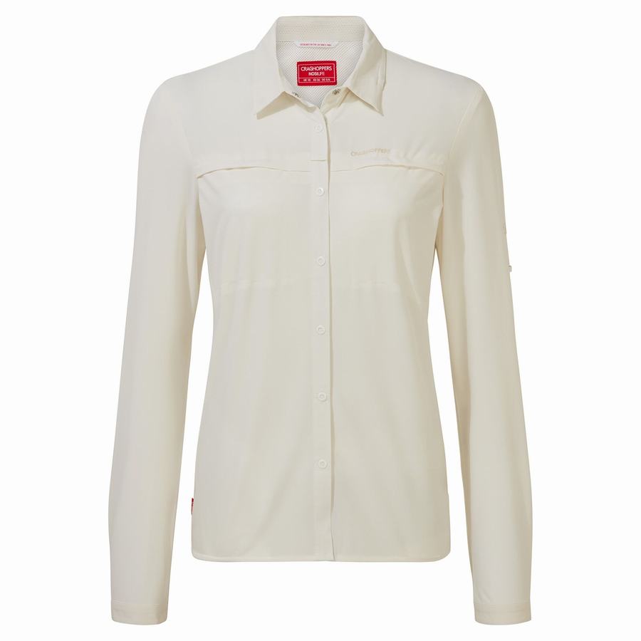 Chemises Craghoppers NosiLife Pro IV Long Sleeved Femme Blanche | TYV4245OL