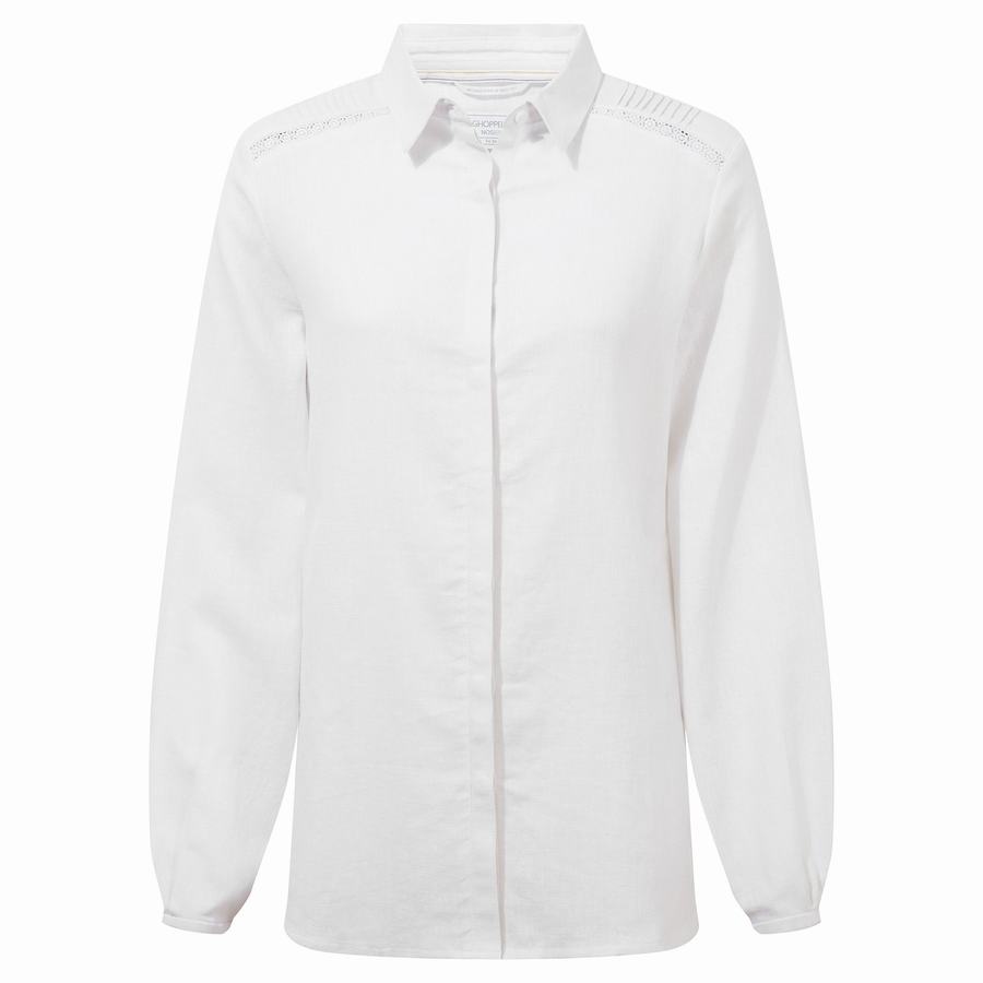 Chemises Craghoppers Nosibotanical Bralio Femme Blanche | BXS8149ER