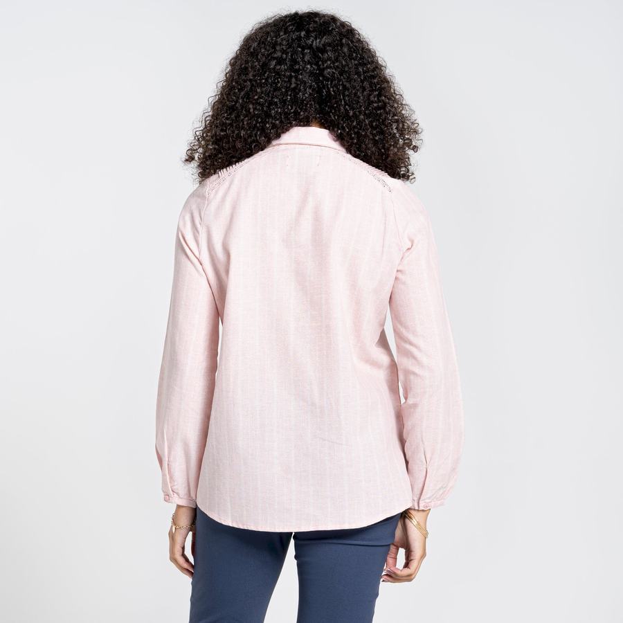 Chemises Craghoppers Nosibotanical Bralio Femme Rose Stripes | YUN9157IL