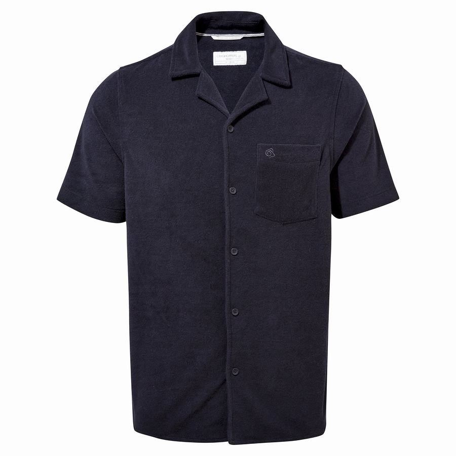 Chemises Craghoppers Nosibotanical Cholla Corta Sleeved Homme Bleu Bleu Marine | ZPI85UA
