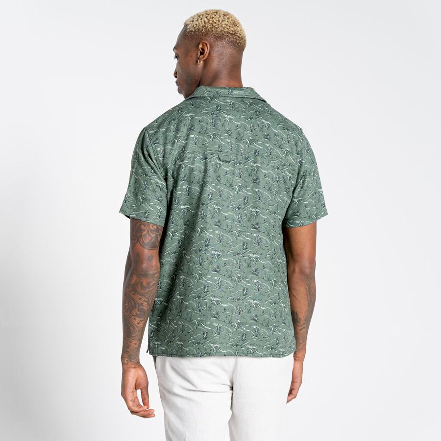Chemises Craghoppers Nosibotanical Hula Corta Sleeved Homme Vert | XBQ4697SR