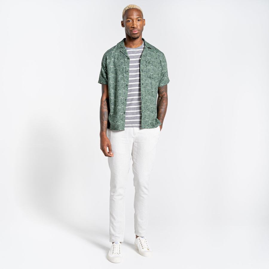 Chemises Craghoppers Nosibotanical Hula Corta Sleeved Homme Vert | XBQ4697SR